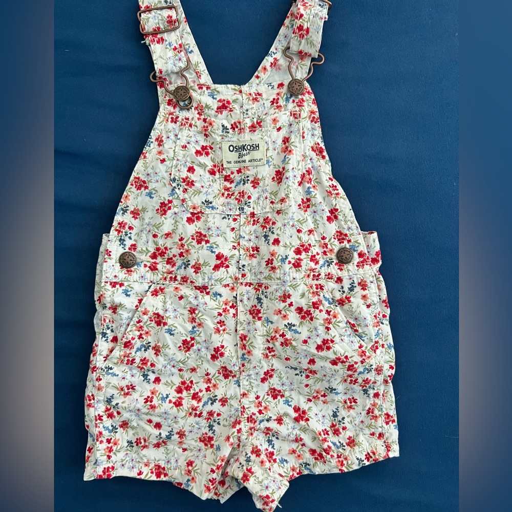 OshKosh B’gosh 18m girls floral overalls